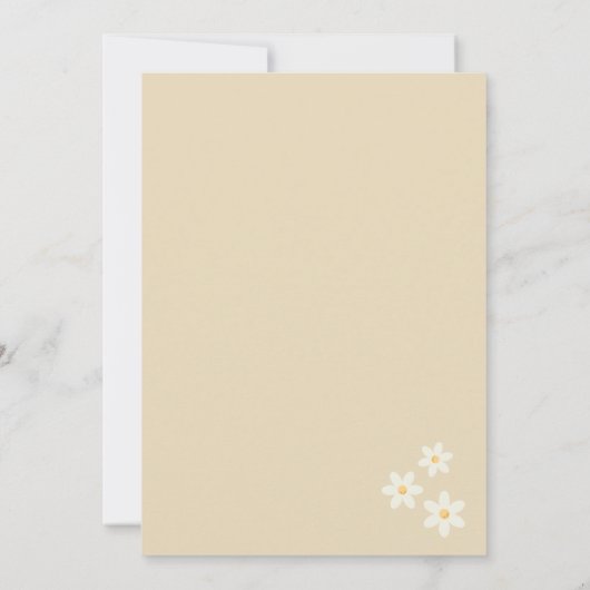 Acht Groovys Daisy Rainbow Birthday Invitati Einladung (Rückseite)