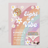 Acht ist eine lebhafte Einladung zum 8. Geburtstag (Vorne/Hinten)