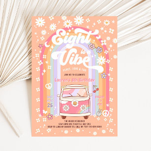 Acht ist eine Stimmung Daisy Groovy 8. Geburtstag Einladung