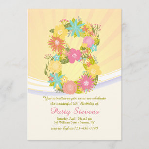 Acht ist eine wunderbare Einladung zum Geburtstag