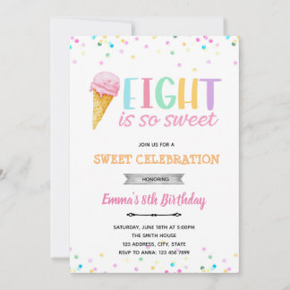 Acht ist so süß, eine Einladung