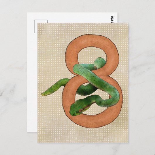 Acht Jahre Postkarte (Vorne/Hinten)