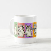 Acht Kaninchen-dumme Cartoon-Häschen-Kaffee-Tasse Kaffeetasse (Vorderseite Links)