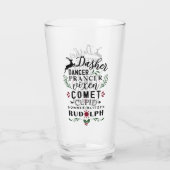 Acht kleine Rentiere Glas (Rückseite)