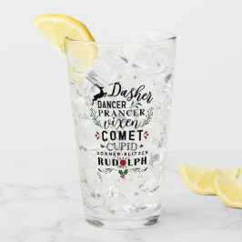 Acht kleine Rentiere Glas