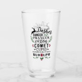 Acht kleine Rentiere Glas (Vorderseite)