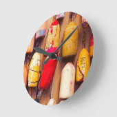 Acht Links Runde Wanduhr (Winkel)