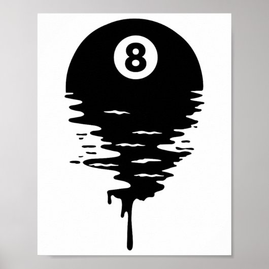 Acht Ll Melting Liquid Dripping Pool Billard Poster (Vorne)