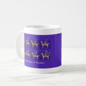 Acht Llamas der Hanukkah-Tasse Kaffeetasse (Vorderseite Links)