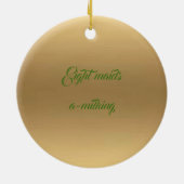 Acht Mädchen, die Goldweihnachtsdekoration Keramik Ornament (Hinten)