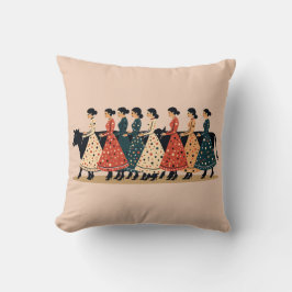 Acht Mädchen haben einen Milchschnitt-out-Stift 1 Kissen