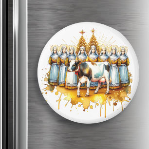 Acht Maid a Milking Zwölf Tage Weihnachten Magnet