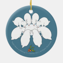 Acht Manx a-Milking.. doppelseitig Keramik Ornament