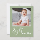 Acht Monate Foto Erste Geburtstagskarte (Vorderseite)