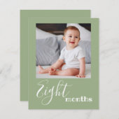Acht Monate Foto Erste Geburtstagskarte (Vorne/Hinten)