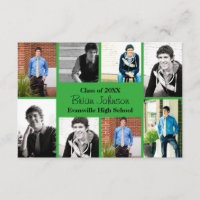 Acht/neun Fotos Grün - 3x5 Grad Bekanntgabe