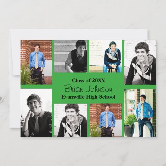 Acht/neun Fotos Grüne - Grad Ankündigung (Vorderseite)