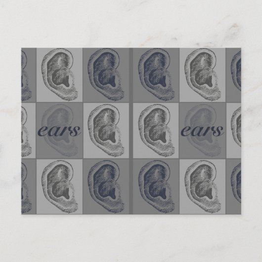 Acht Ohren Grafik Postkarte (Vorderseite)