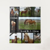 acht Pferdebilder Wandteppich (Vorderseite)