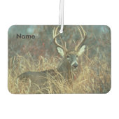 Acht Punkte Buck im Gras Autolufterfrischer (Rückseite)