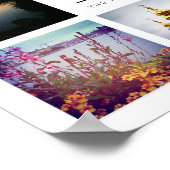 Acht Quadrat-FotoCollage mit Family Monogram Poster (Ecke)