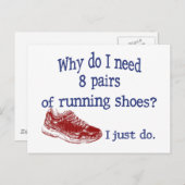 Acht Seiten mit Schuhen Postkarte (Vorne/Hinten)