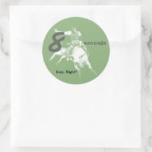 Acht Sekunden, einfach nicht wahr? Bull Riding Des Runder Aufkleber (Tasche)