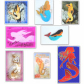 Acht Sorte Mermaid Aufkleber (Vorderseite)