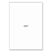 Acht Stränge, benutzerdefinierte Zahlenanhänger Tischnummer (Vorderseite)