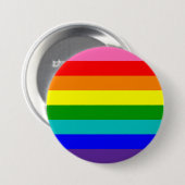 Acht Stripe-Regenbogen-Flagge Button (Vorne & Hinten)