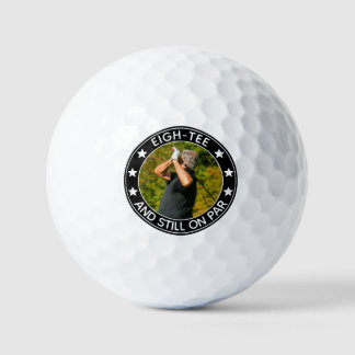 Acht-t & Still auf Par Personalisiert 80. Geburtst Golfball