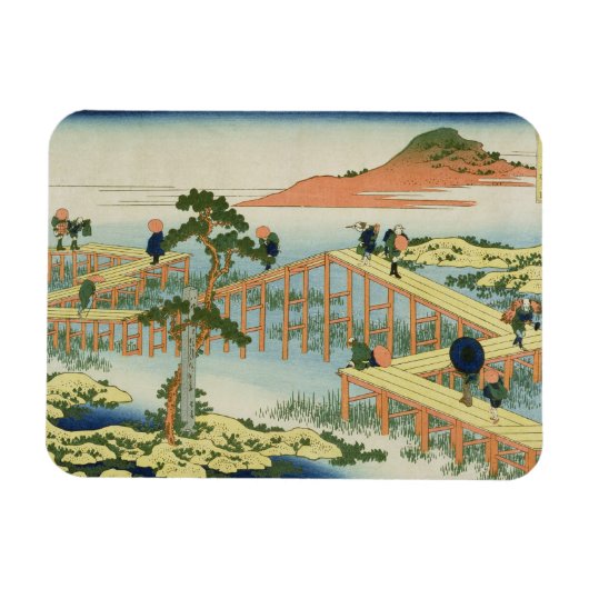 Acht-teilige Brücke, Provinz Mucawa, Japan, c.18 Magnet (Horizontal)