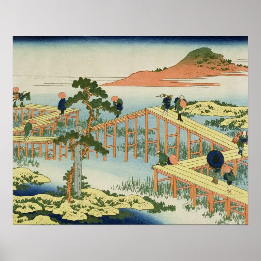 Acht-teilige Brücke, Provinz Mucawa, Japan, c.18 Poster (Vorne)