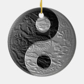 Acht Trigrams Yin Yang Prägen Ähnlicher Drache Keramik Ornament (Hinten)