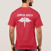 Acht über Blase Urologie Caduceus T-Shirt (Rückseite)