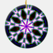 Acht Way Mandala Kaleidoscope Keramik Ornament (Hinten)