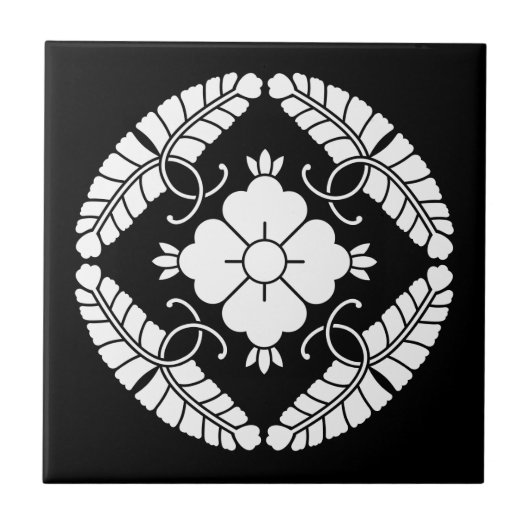 Acht Wisterias Fliese (Vorderseite)