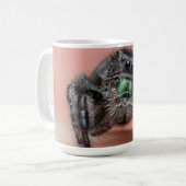 Achtbeinige Liebe: Fett Jumper Spider Merch Kaffeetasse (Vorderseite Links)