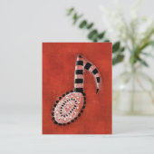 Achte Anmerkung zur roten Postkarte - Musikthema (Stehend Vorderseite)