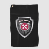 Achte Armee Veteran Custom Shield Golfhandtuch (Vorderseite)