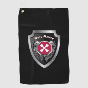 Achte Armee Veteran Custom Shield Golfhandtuch