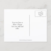 Achte auf das Datum Wilde Akelei-Blume Ankündigungspostkarte (Rückseite)