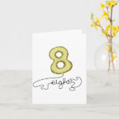 Achte Geburtstagskarte Karte (Gelbe Blume)