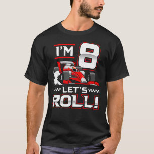 Achte Geburtstagsrennen Auto 8 Jahre alt Roll Todd T-Shirt