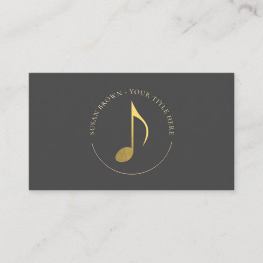 Achte Gold-Hinweis-Logo-Visitenkarte Visitenkarte (Vorderseite)