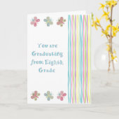 Achte Grad-Abschluss-Karte für ein Mädchen Karte (Gelbe Blume)