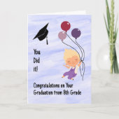 Achte Grade Abschluss Card for Boy Karte (Vorderseite)
