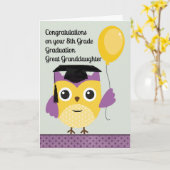 Achte Grade Abschluss Card for Great Grandtochter Karte (Gelbe Blume)