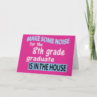 Achte Grade School Graduate Pink Glückwunsch