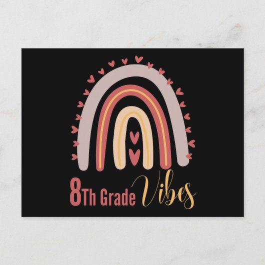 Achte Grade Vibes - Achte Klasse Squad Postkarte (Vorderseite)
